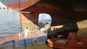 Rudder repair access